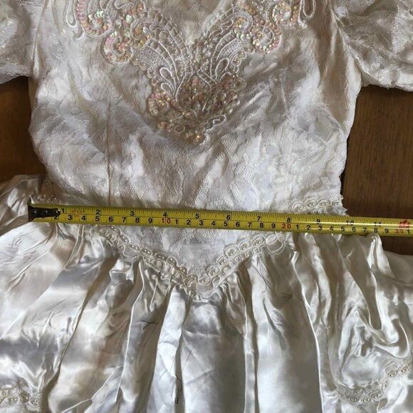 Vintage Girls Dress 8 Wedding Princess Victorian - Picture 6 of 12